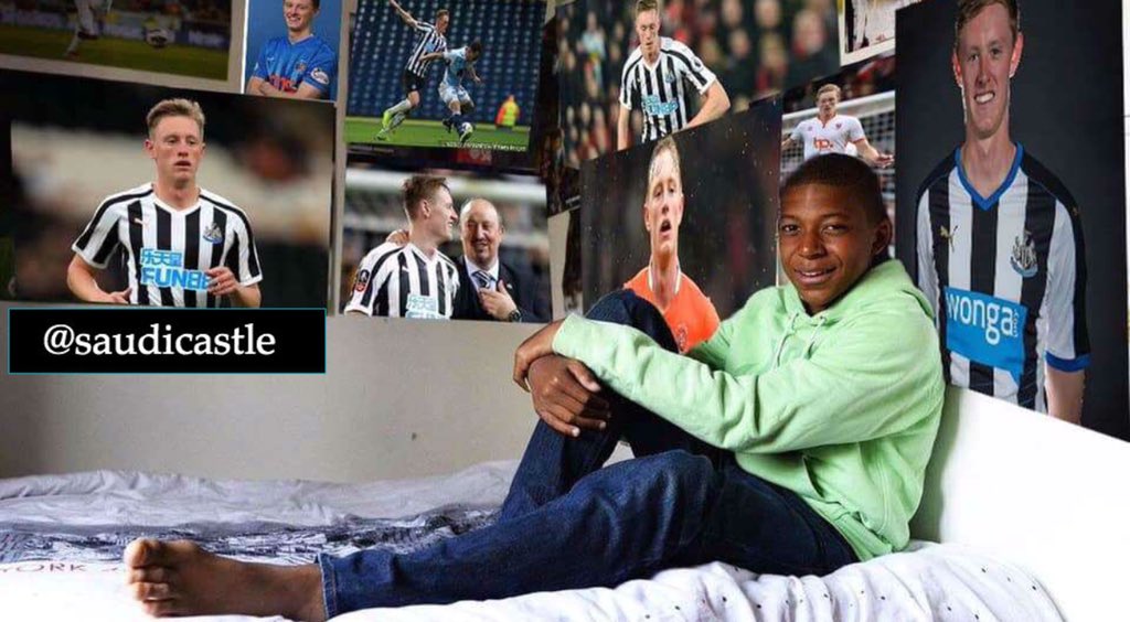 saudicastle's tweet photo. Give the poor lad what he wants. #NUFCTakeover #cans #announcembappe https://t.co/NR4yJjCtnz