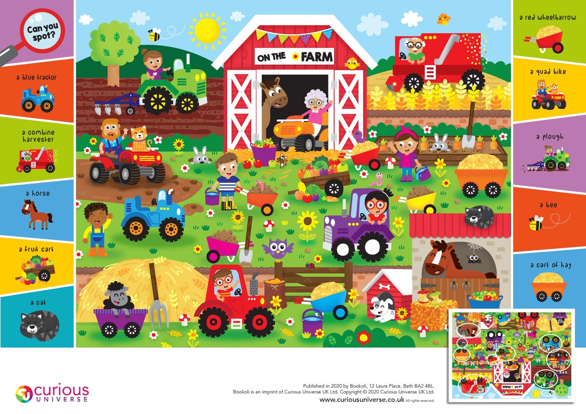 CUL_UK's tweet photo. Can you spot the blue tractor? How about the buzzy bee? 🐝  There is so much to look at in this colourful scene! 🚜🐴

#lockdown #kidsactivities #freeactivitysheets https://t.co/eFcK82LkqH