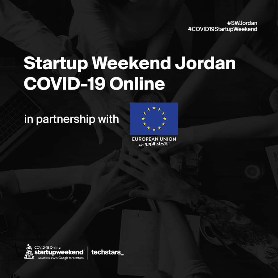 Do you have innovative ideas to tackle the Covid-19 pandemic? Check the Techstars Global Online Startup Weekend Jordan - CoVid19, happening between 16 &amp; 18 April. Don’t miss today’s deadline &amp; register for free: bitly.com/SWJCovid

In partnership w/<a href="/SWeekendJO/">StartupWeekend Jordan 🇯🇴</a> &amp; <a href="/ZINCJordan/">ZINC Jordan</a>