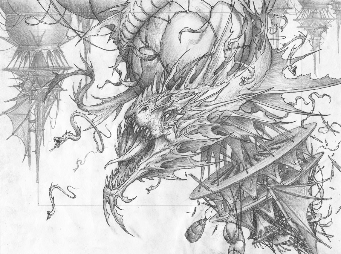 Vorthos Mike Xyris The Writhing Storm Sketches By Filip Burburan Friday April 17 9pm Est Auction End Final Sketch Pencils And Ink And The Size Is 11 2 X 8 4 Inches
