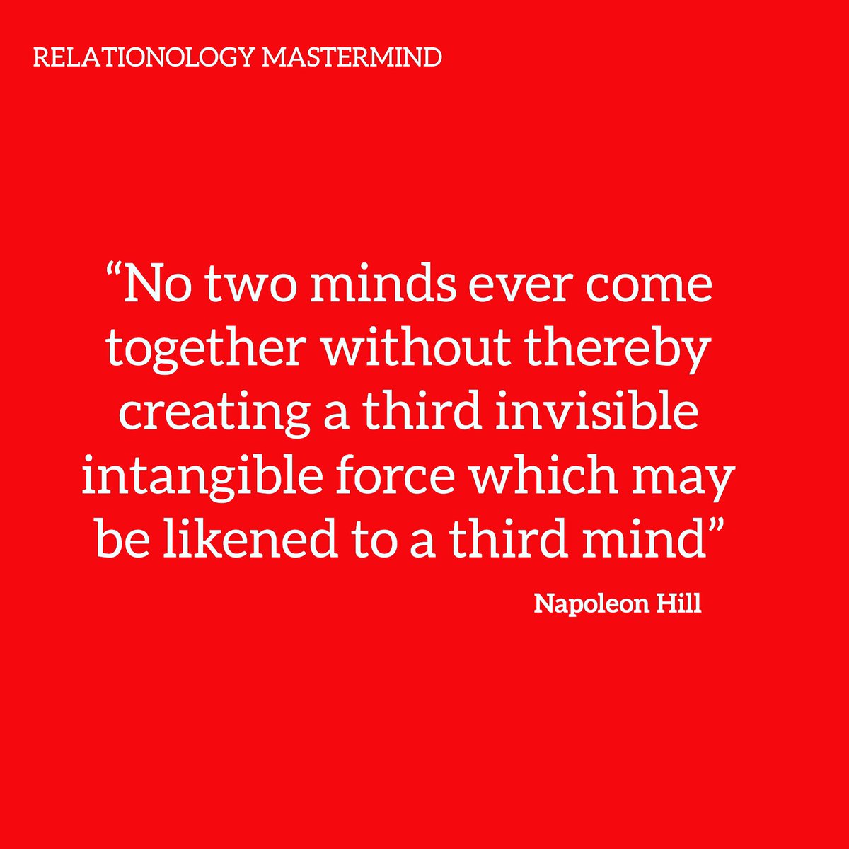 Relationology's tweet photo. “If we are known to each other &amp; you are interested in being part of my #Relationology #mastermind group please message me” @MattBirdSpeaker https://t.co/M7IJAEMq2q