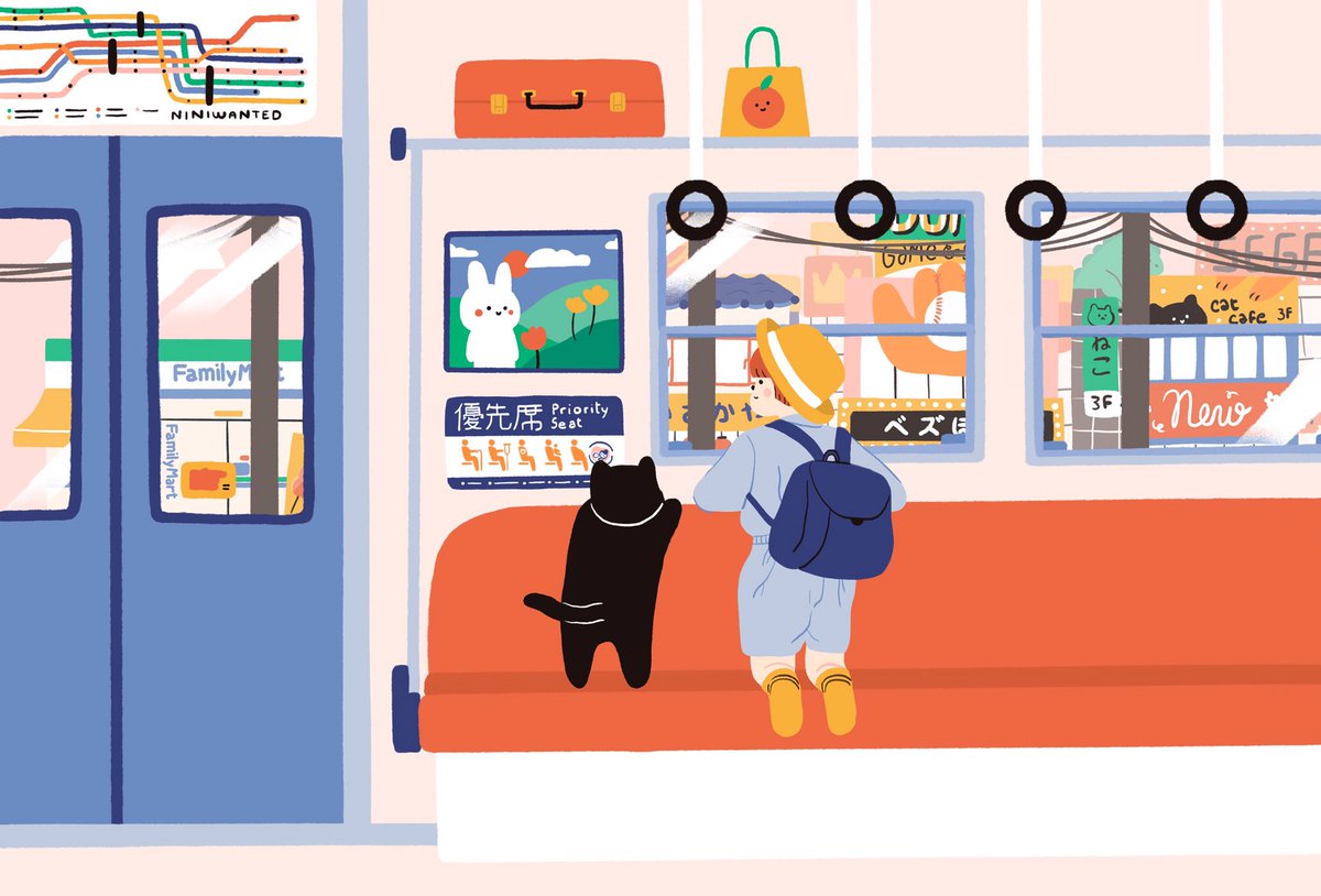Niniwanted's tweet photo. 🌈 Hi again #PortfolioDay !
I’m Nini, a graphic designer and illustrator based in Lyon, France.
I like to draw cute Japanese scenes to warm your heart 🥰
🌸 https://t.co/a3sp2AQzWj
📮 https://t.co/jS7elzSR0d https://t.co/esWLBdnMBg