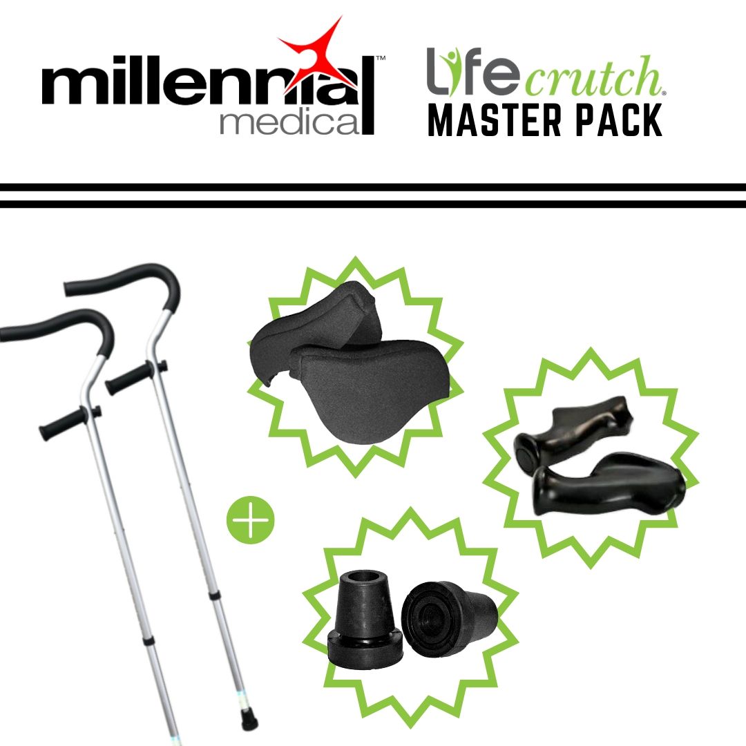 MillennialMedic's tweet photo. Check out our Life Crutch Master Pack! Get a pair of Life Crutches in addition to a pair of crutch pads, handles and tips! Visit our website for additional details: 
https://t.co/Vo7NQ60gzA https://t.co/GTJb3i6XvO