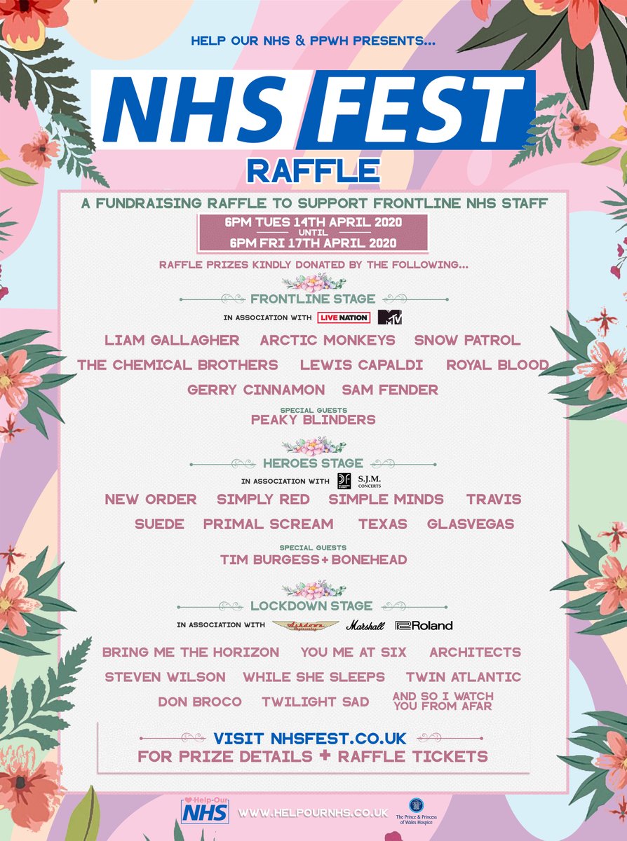 ChemBros's tweet photo. Go now to https://t.co/oDaRyimcKo to enter the @NHSFest Music Raffle to benefit frontline NHS staff. The raffle is running from now 1800 GMT on 14th Apr until 1800 GMT 17th Apr and includes rare and collectable items from @chembros and many others. ❤️🩺👨‍⚕️👩‍⚕️🙏❤️ https://t.co/rMUoN7q8Wy
