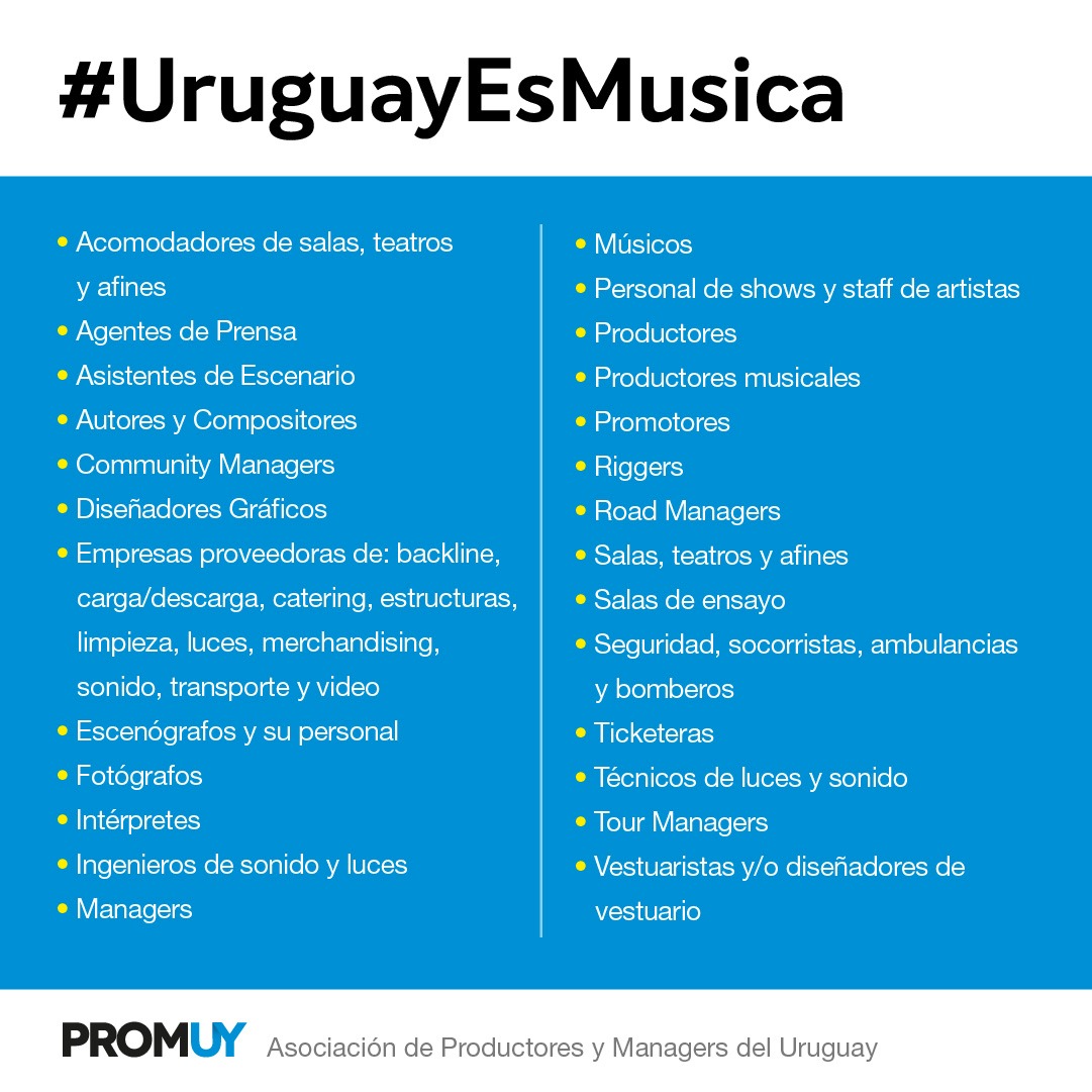 ProM_UY's tweet photo. Fuimos los primeros en apagarnos y seremos los últimos en encendernos!

#QuedateEnCasa
#UruguayEsMúsica
#PROMUY https://t.co/2A8euAqjX5