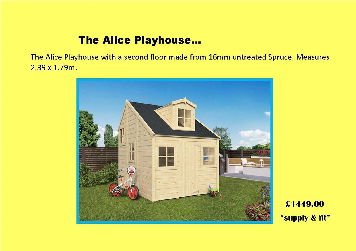 PavingCardiff's tweet photo. Playhouses now available for supply &amp; fit within the month.
( Cardiff only sorry- supply only available to other areas/ please ring for pricing).
Tel. 02920 615722 https://t.co/i8AZ1SxwLc