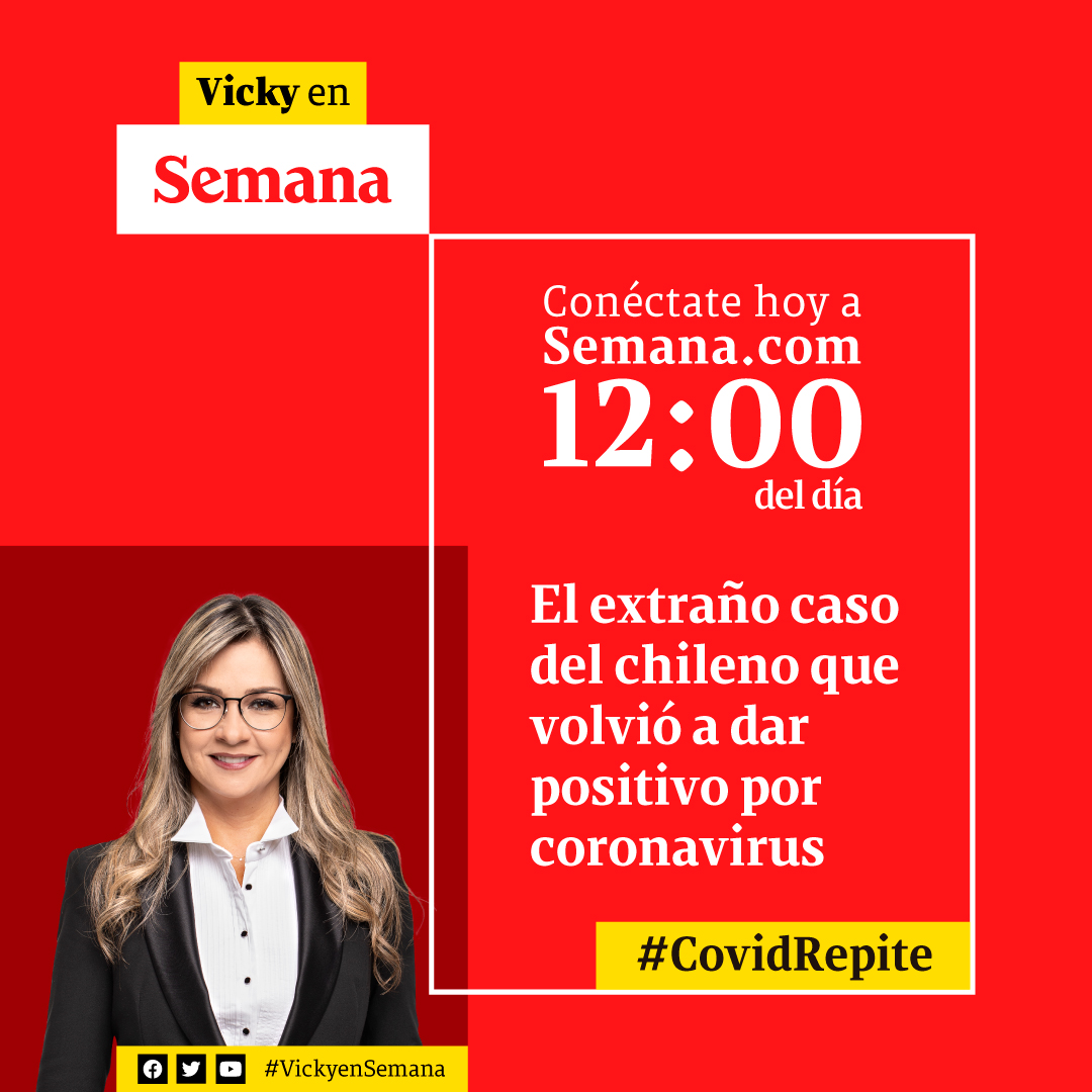 RevistaSemana's tweet photo. #VickyEnSemana | Estamos en vivo. Hablamos con Anwar Said Farrán, un chileno que, a pesar del encierro, volvió a dar positivo por covid-19.
Sus comentarios con #CovidRepite
Siga la transmisión: https://t.co/2E0LbdQrP0 https://t.co/fMB1E0Oa7G