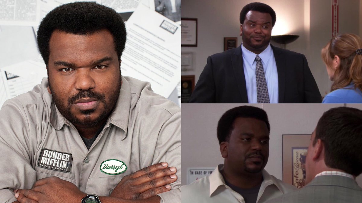 15. CRAIG ROBINSON as Darryl PhilbinTotal screen time - 4:43:24 (6.32%)116 episodesTop episode - [9.23] Finale - 8:59 / [8.3] Lotto - 36.32%