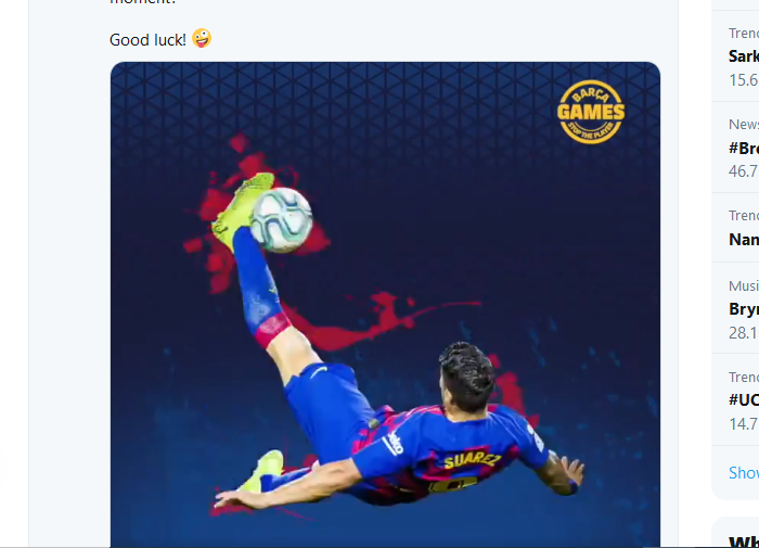 labiappiah's tweet photo. @FCBarcelona @LuisSuarez9 https://t.co/wjrIeq0laF