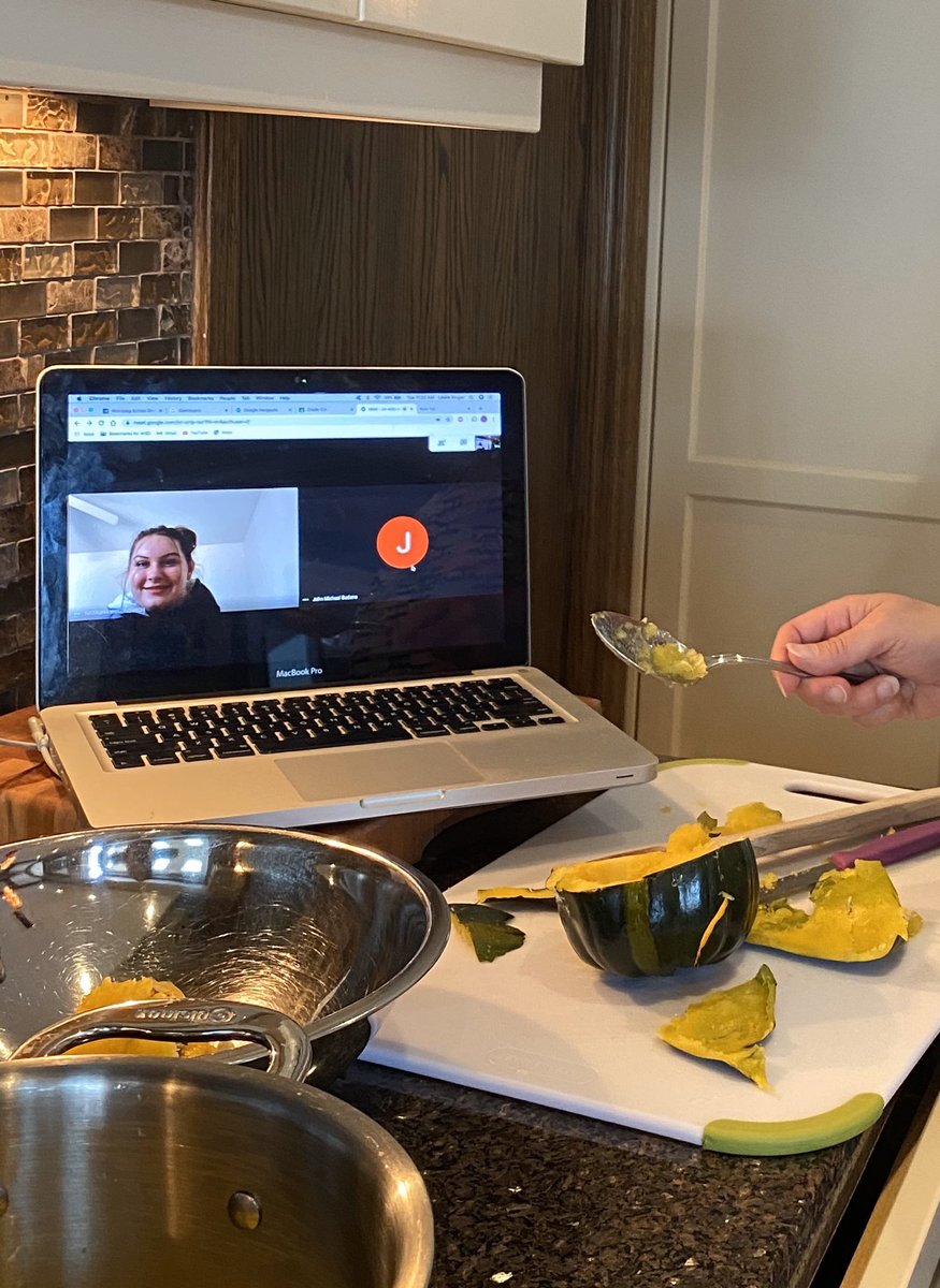 Curried Squash Soup .. easy, nutritious recipe for chilly weather.  Google Meets! <a href="/tecvocwpg/">Tec-Voc High School</a>  @WinnipegSD