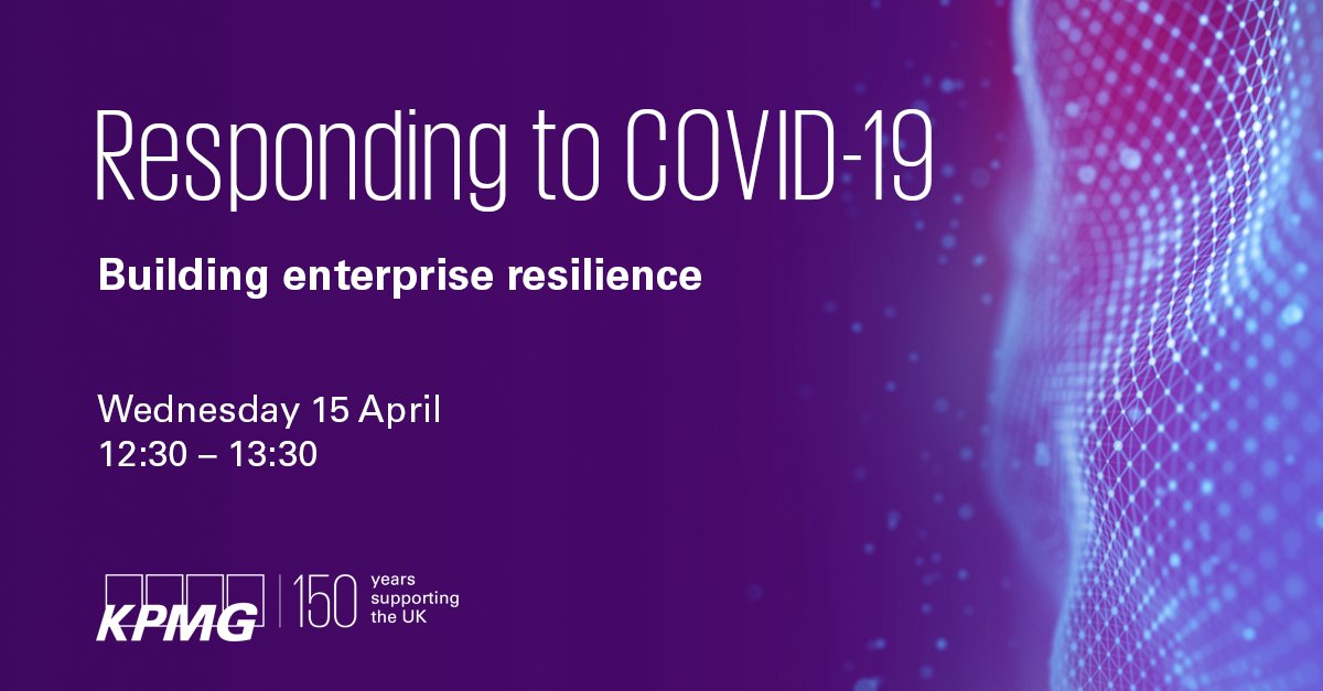 kpmguk's tweet photo. With the strong possibility of a prolonged period of lockdown measures, we’re joined in our weekly COVID-19 webinar by Duncan Everett, CEO of Kerry Foods, to talk on how he’s dealing with managing operational resilience.

Register now: https://t.co/DZ3OFc2ElC https://t.co/RlTCW7l31Y