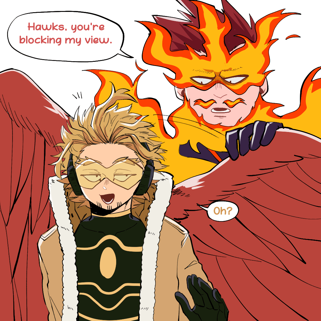 he's fun to draw :)
#Hawks #hawksmha #Endeavor #MyHeroAcademia 
#bokunoheroacademia 