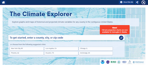 Let’s jump to the US Climate Resilience Toolkit’s Climate Explorer to explore past extreme precipitation events where you live. At the link below, type in the city you want to learn about and hit enter.  https://crt-climate-explorer.nemac.org/  3/9