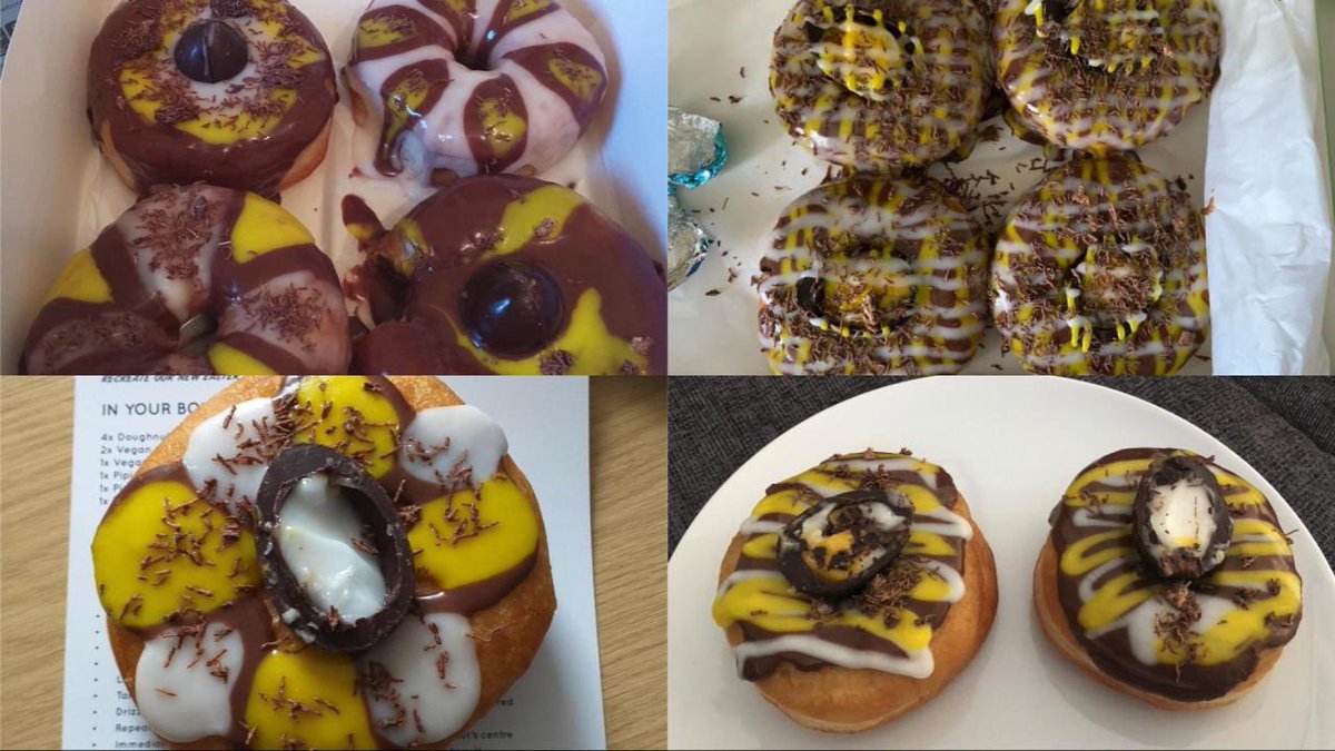 cloudDNA's tweet photo. Almost forgot - the #Easter Bunny & lovely folks @doughnuttime_uk delivered #DIY #doughnut kits for our team decorating challenge. Yep, all 100% #vegan, even the creme eggs 😍#happyeaster2020 #teamculture #teambonding #remoteworkchallenge #teams #Citrixspecialist #Citrixpartner https://t.co/pZnL5b99Y9