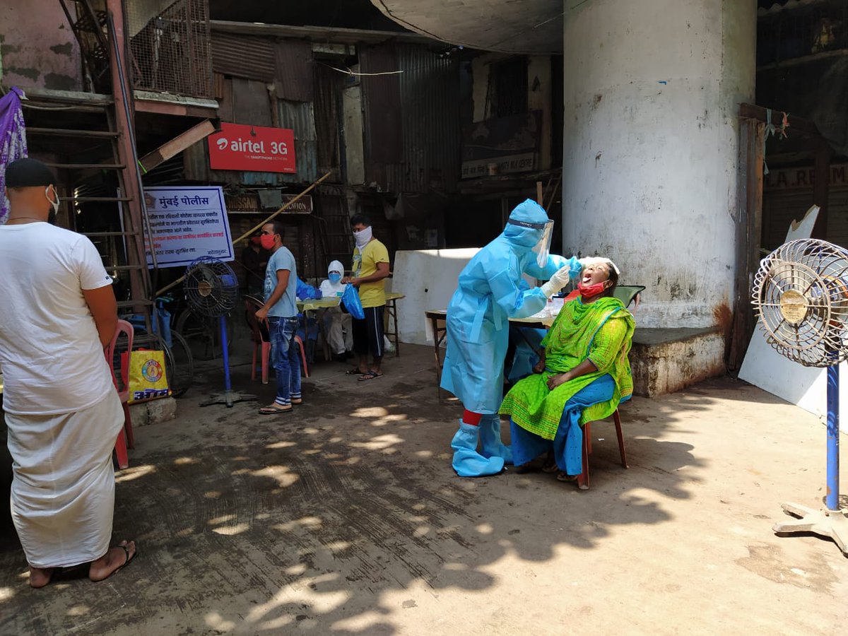 mybmcWardFN's tweet photo. Screening camps conducted for Covid 19 in containments zones 
@mybmcWardFN.By Public Health Dept, MCGM. https://t.co/b8qYByWfHs