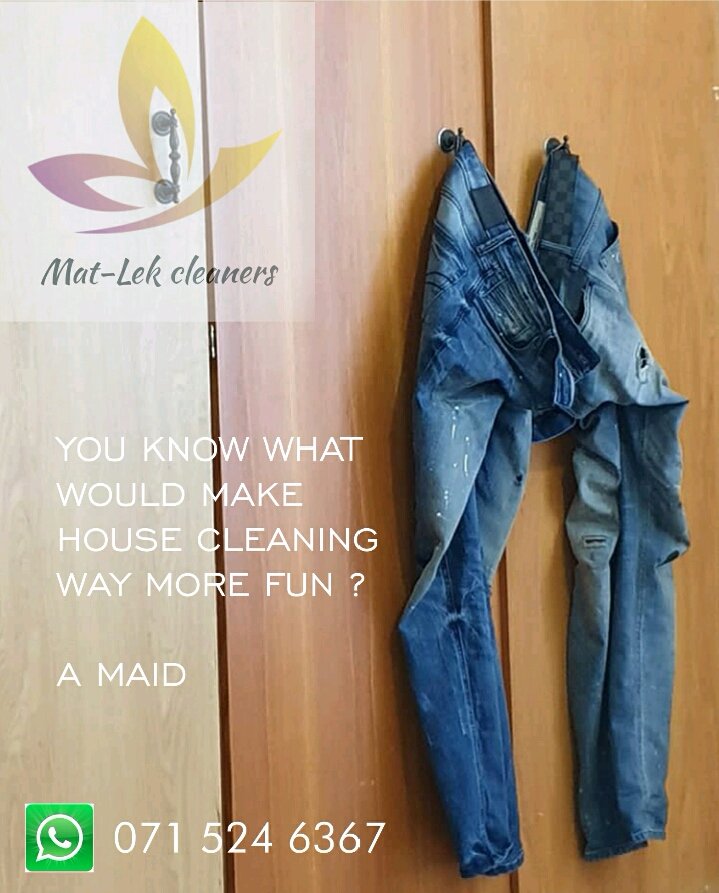 MatthewsLekau's tweet photo. Mat-Lek cleaners 

C : 071 524 6367
T : 087 510 8198

Happiness is a freshly cleaned house https://t.co/1igkoNe7pR