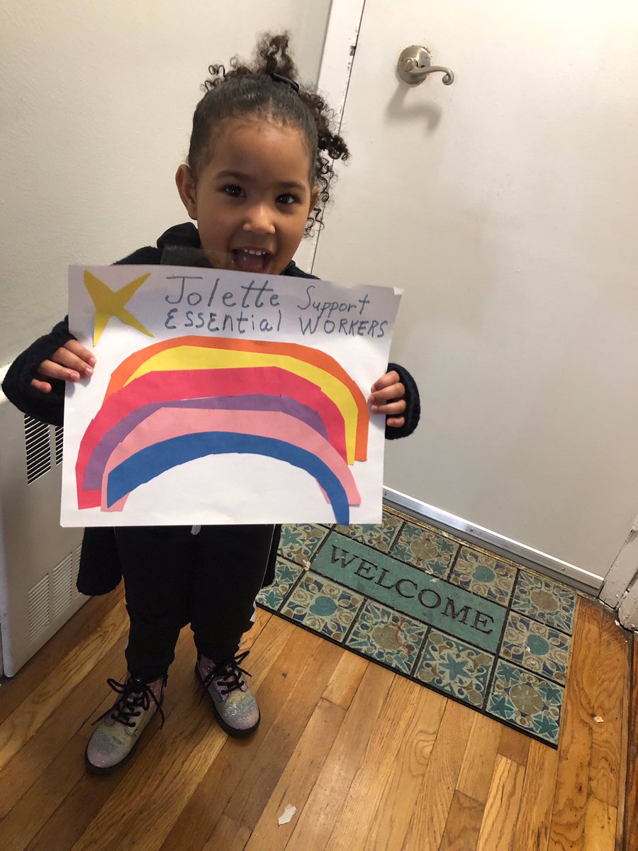 Ps165O's tweet photo. We Love &amp; Support Essential Workers! Look at our Rainbows of Gratitude 🌈❤️ https://t.co/TG7HCanx6t