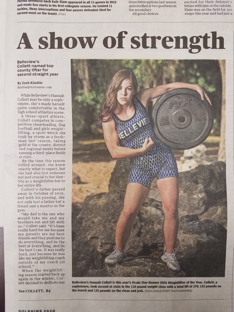 collett_denise's tweet photo. My Girl..Hannah Collett..2020 Girl's Weightlifter of the Year. Sophomore Year.  Two years in a row.  Go Rattlers!  BHS! https://t.co/dppPHb7sXN
