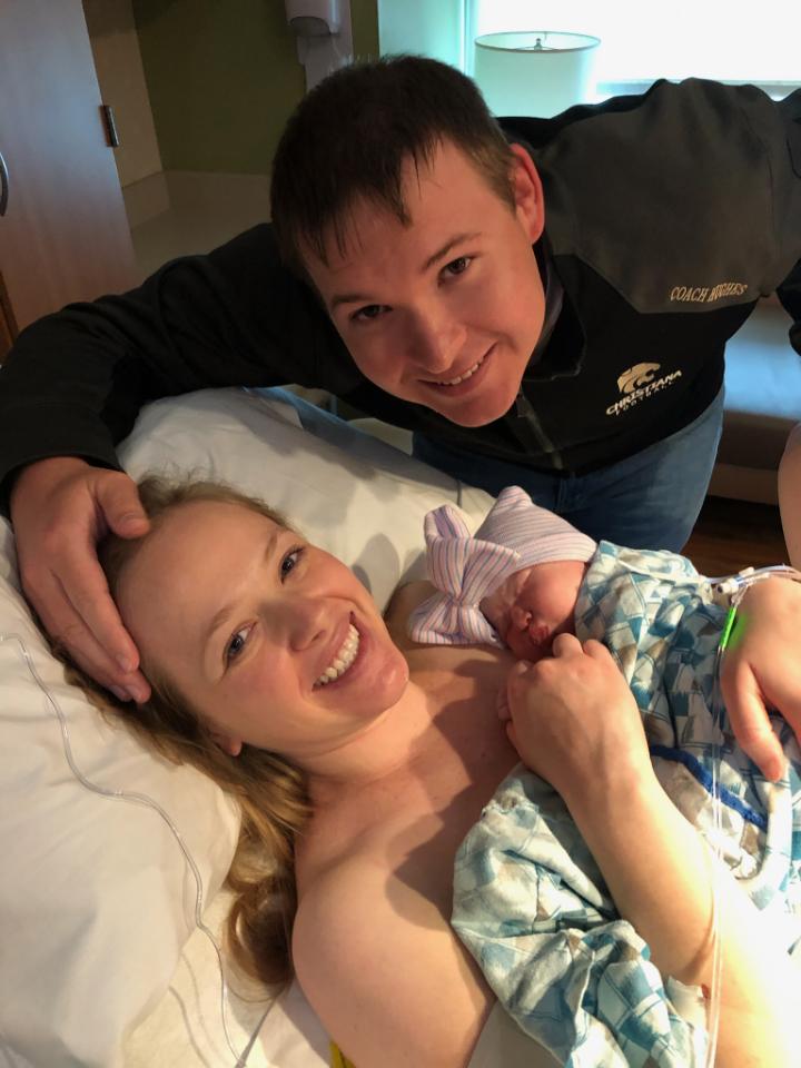 With great pleasure, we introduce you to the newest member of our Cougar Family, Adeline Kate Hughes, born 4/12/20. Coach Hughes is the offensive mastermind behind our program. He is very attentive to details &amp; will be a great administrator/head coach. Congrats!
<a href="/chmscougars/">Christiana Cougars</a>