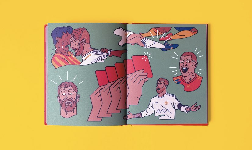 ZonaMixtaMag's tweet image. Los colegas @NotOnSunday junto a Chester Holme diseñaron en marzo de 2018 esta belleza. “Red Mist” es una obra que ilustra las acciones más sorprendentes de la historia del fútbol. Todo un must have.