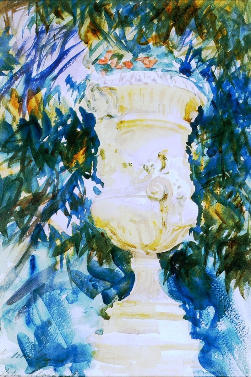 Sargent was one of the greatest masters of watercolour, too. His technique is awe-inspiring to anyone who has ever picked up a brush. A Garden Vase (1903), On the Canal (1903) & Palazzo Grimani (c1904)