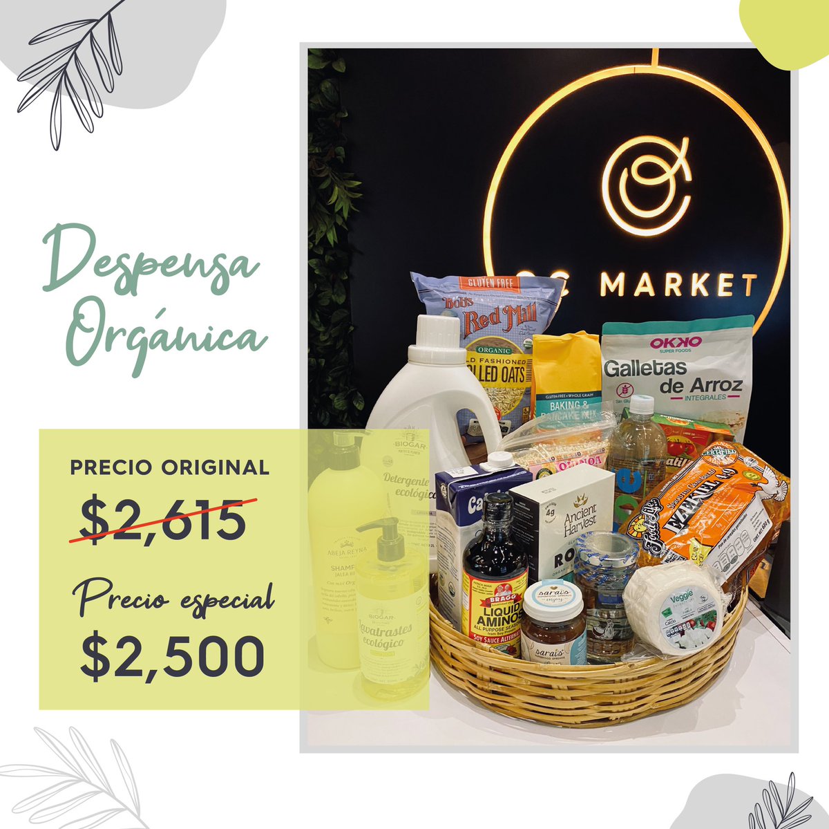 TheOCMarket's tweet photo. En OC Market nos preocupamos por tu bienestar por ello creamos una Despensa Orgánica 🍃 con todo lo necesario para esta temporada. Desliza la imagen para ver todo lo que incluye. ⁣
⁣
Lo llevamos  hasta la puerta de tu casa, envíos gratis hasta el 20 de Abril. ⁣ https://t.co/w2l0x4hCGh