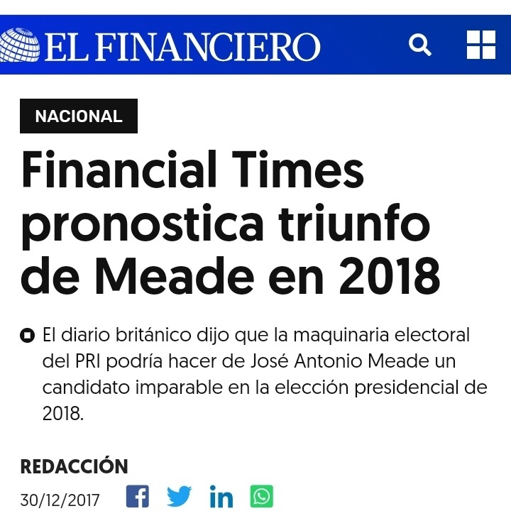 ZuritaCarpio's tweet photo. Gracias @Reforma por avisar lo que prontostica el Financial Times ¿Saben si dijo algo sobre la sexual donde militaba la hija de AlejandroJunco? https://t.co/GDGvTxZ8Ho