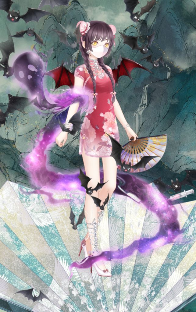melkroh's tweet photo. Je viens de découvrir que le corona était devenu un meme, personnifié sous les traits d'une fille en robe chinoise rouge du nom de Corona-chan https://t.co/oGkIsND3Fu