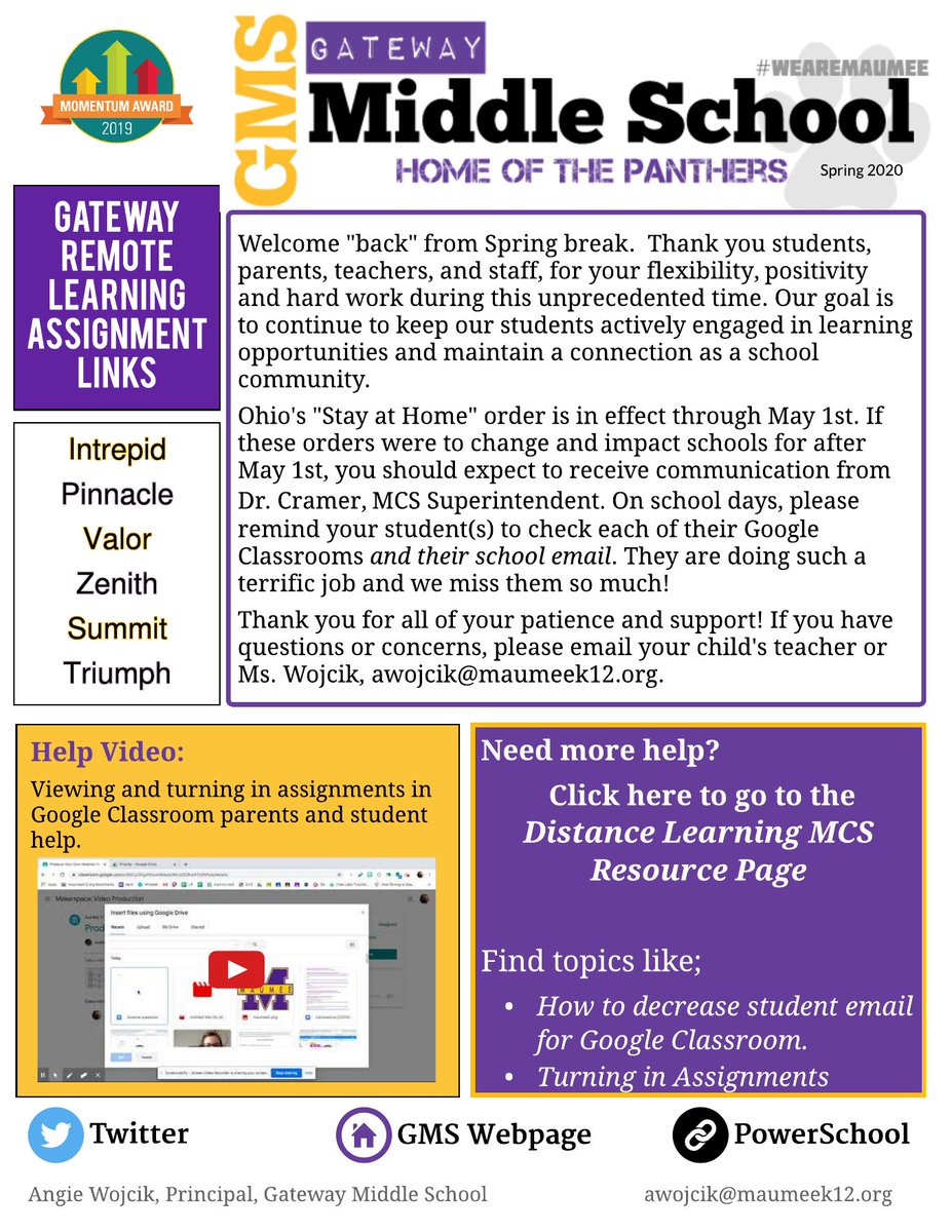 GMS Spring Newsletter &amp; Remote Learning Resource - pubsecure.lucidpress.com/GMSspring20/