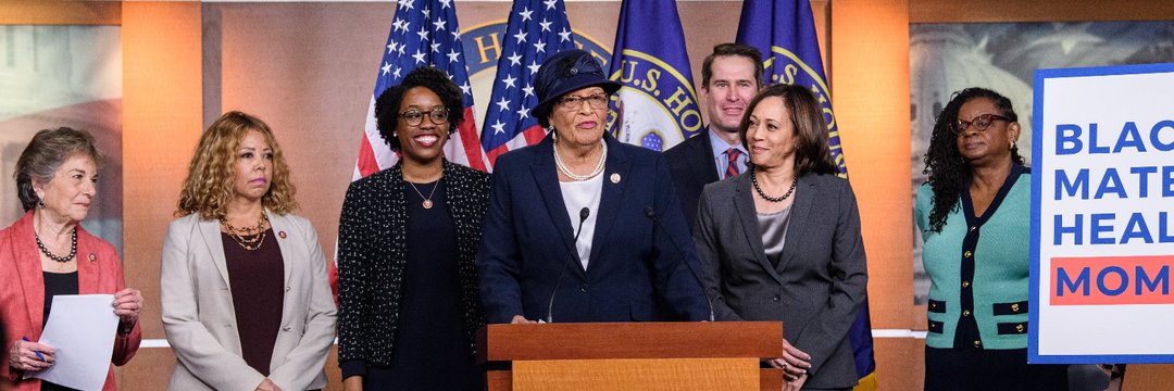 Thread: It is  #BlackMaternalHealthWeek so today I'm highlighting the legislative work on the Black maternal mortality crisis. Rep Alma Adams, Rep Lauren Underwood & Sen Kamala Harris launched the Black Momnibus this year but the work has been ongoing for years.  #BlackWomenLead 1/  https://twitter.com/SenKamalaHarris/status/1249053138541318145