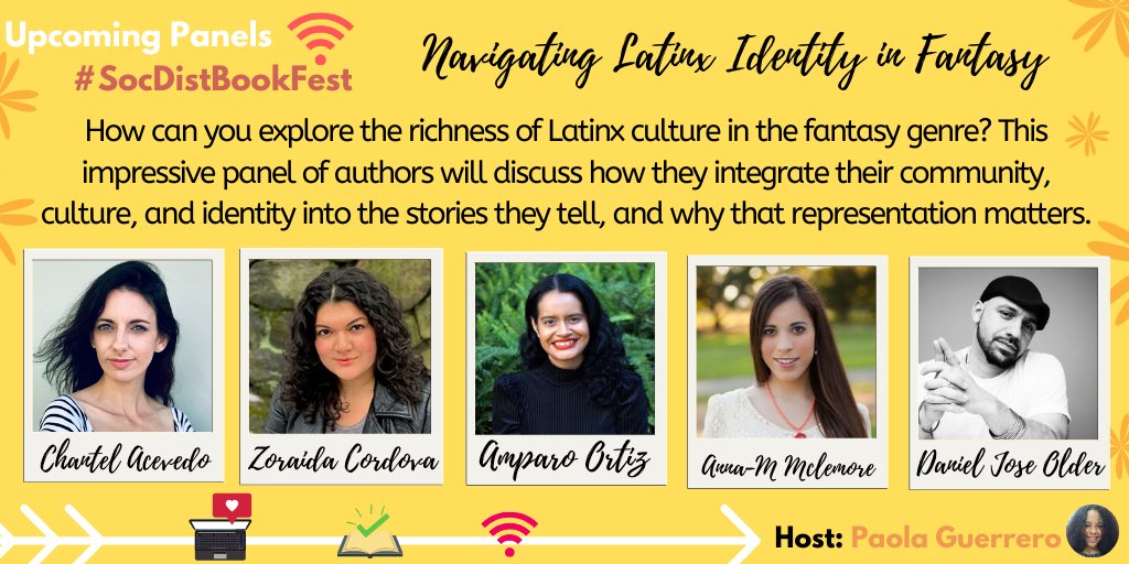 Navigating Latinx Identity in Fantasy: How can you explore the richness of Latinx culture in the fantasy genre? This impressive panel of authors will discuss how they integrate their community, culture, and identity into the stories they tell, and why that representation matters.