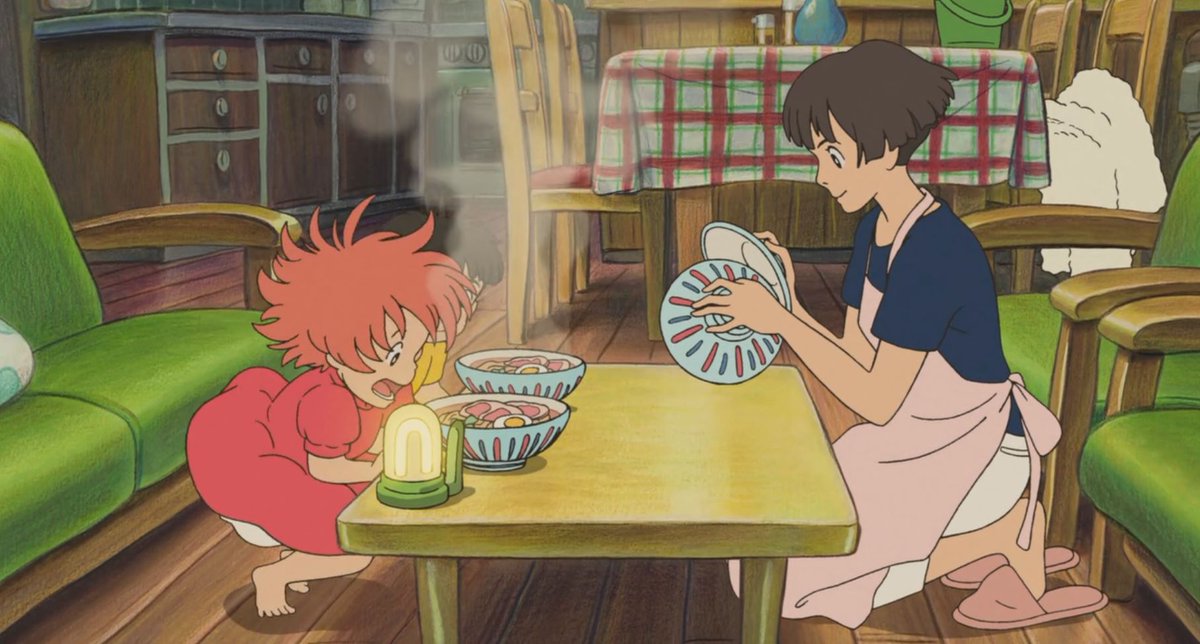 PONYO~!The film was so..so cute. Not too many food shots either but the ones that were there were full of wonder, because everything was new to Ponyo! The only shot that's lacking wonder was Sosuke eating ice cream  Also shout-out to the mom for making all the food fun!!