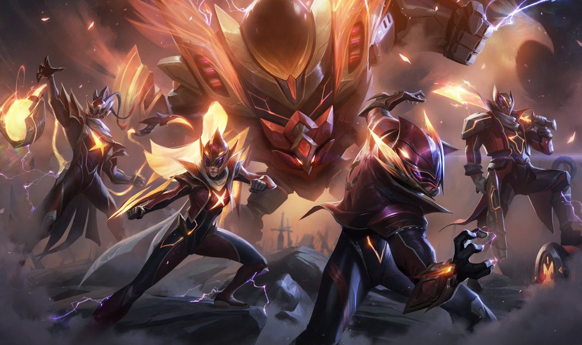 FunPlus Phoenix’s Worlds 2019 skins for Lee Sin, Malphite, Vayne, Thresh, and Gangplank revealed riftherald.com/lol-skins/2020…