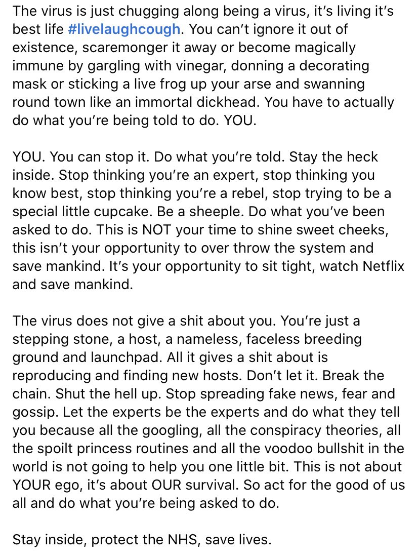 clerkingabout's tweet photo. Hello all, a couple of you (literally) have asked for me to post “the rant” on here, so here you go. I took the swear words out as my Mum was mortified, and a mortified Mum, on lockdown, with FaceTime is a terrible thing. 😕 #freddofrog #judgejudyislife https://t.co/qDBuuoJZR7