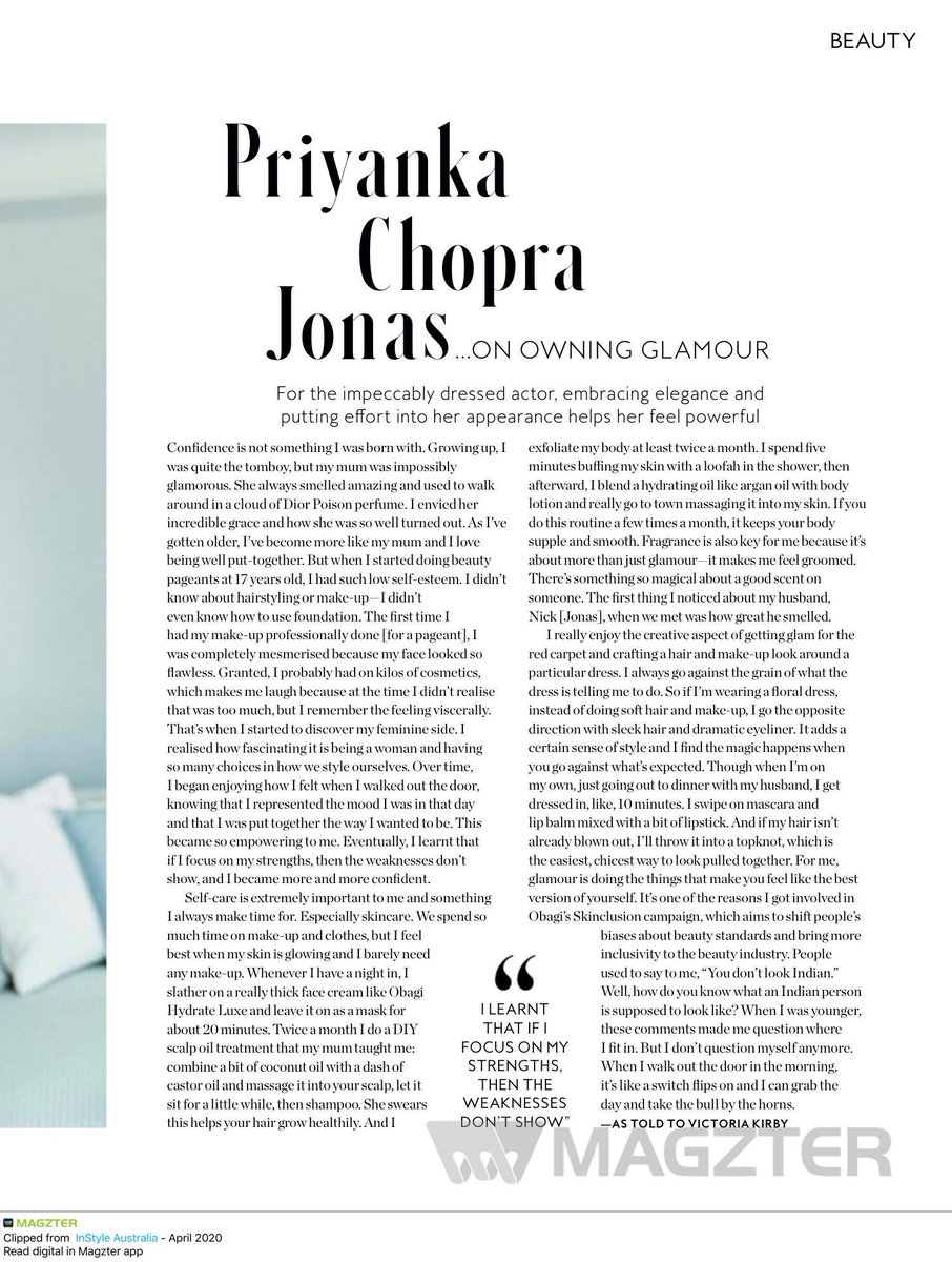 We continue our daily coverage on <a href="/priyankachopra/">PRIYANKA</a> #PriyankaChopra 👩🏻

#Bollywood #Hollywood #Australia 

<a href="/NpLegacy/">Np Legacy | #TheWhiteTiger Netflix January 22-2021</a> <a href="/Kalimahtoyibah3/">khalimah toyibah</a> <a href="/pranav1490/">PRANAV</a> <a href="/karishmaAhana/">#PRIYANKACHOPRAJONAS👑</a> <a href="/rayofsun28/">Suniyani 🍃🍃🍂</a> @devanssssh 

<a href="/InStyleAus/">InStyle Australia</a> 🇦🇺 thro <a href="/mobilemagzter/">Magzter</a> Subscription Copy © Retweet if Reposting