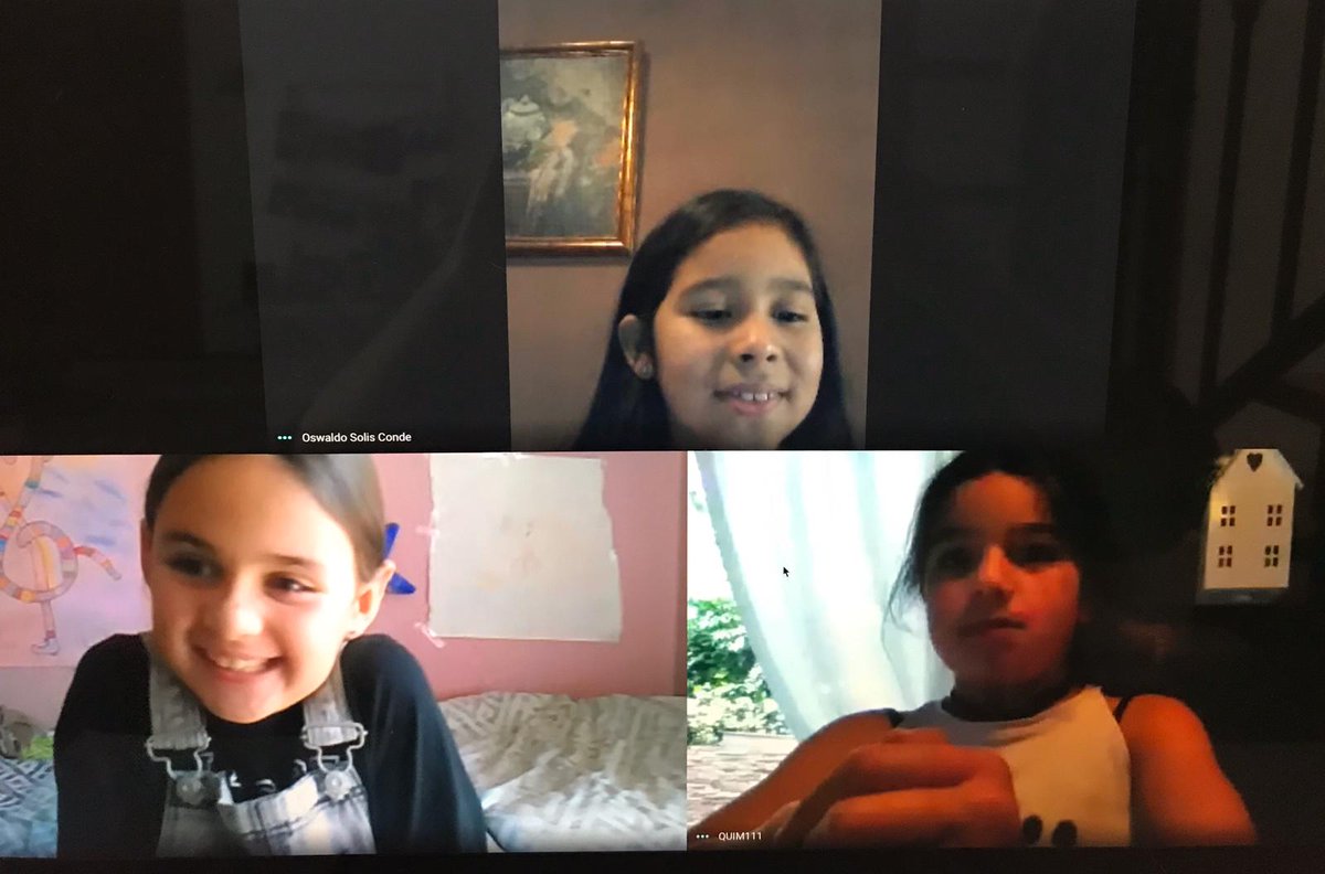 vedrunacent's tweet photo. Després d’un petit descans hem tornat a l’acadèmia virtual de la Veu Kids! Avui hem rigut molt però també hem avançat feina! #2PRIMSSCC https://t.co/O7KUZotr8h