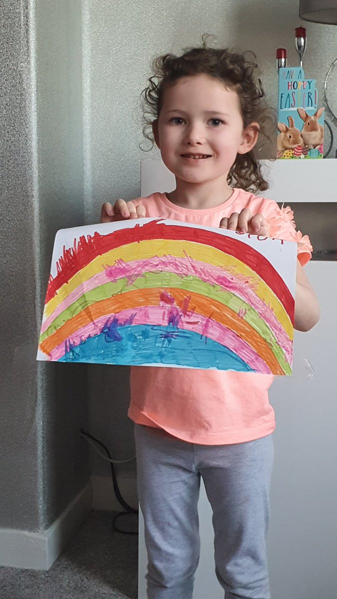 Hope Fuller purple group With her rainbow picture #NewarkNursery