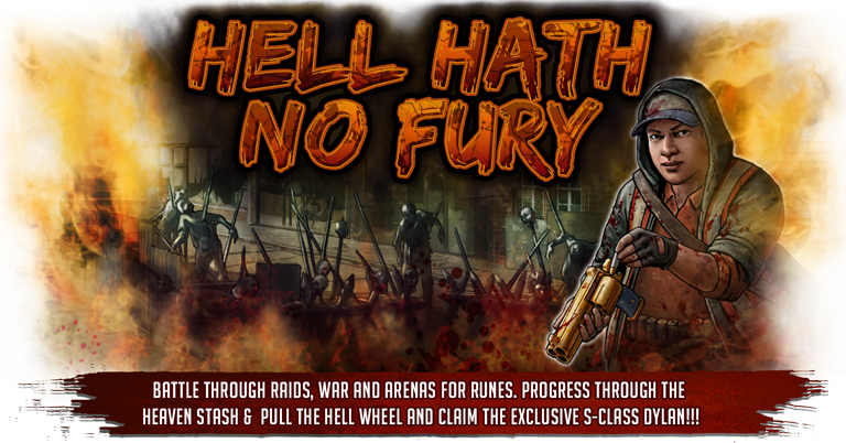 WalkingDeadRTS's tweet photo. Battle your way through our new event: Hell Hath No Fury!
Check our blog for all the details:
https://t.co/I1KlHP3kxQ
#TWD #TWDRTS #Blog #HellHathNoFury #Event https://t.co/lk7EZweHsO
