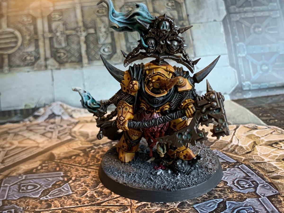 AsgardWargames's tweet photo. #isolationarmy number two- the dreaded #DeathGuard! Went for a yellow and black scheme and I’m very taken with them! Nurgle bless Nazdreg Yellow! #PaintingWarhammer #warmongers #contrastlife #nurgle https://t.co/rYvTzBUZnK