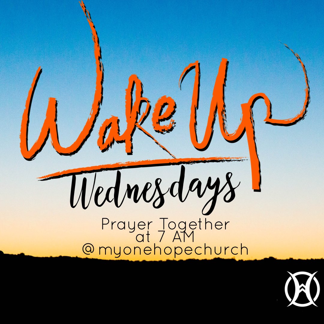 MyOneHopeChurch's tweet photo. Join Pastor David on Facebook LIVE on the One Hope Church page for Wake Up Wednesday!  This is a short time of Scripture and Prayer to start your day! https://t.co/4J9ztmIJJ3