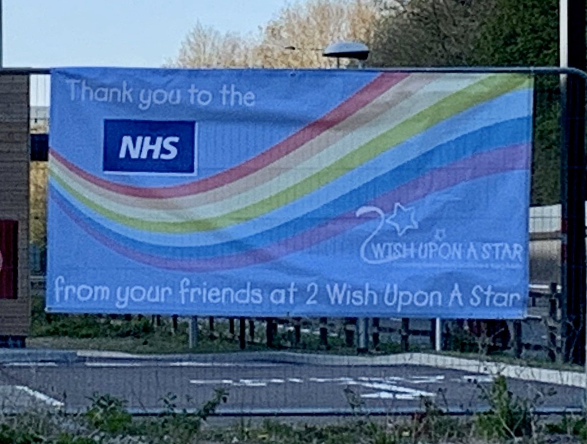 @2wishupon Thank you to our amazing friends at <a href="/NHSuk/">NHS</a> Stay safe! Thank you <a href="/TrustmarkPrint/">TMDP</a> for the banner!!! It’s a whopper!!! I didn’t break anything hanging it either!! Xx