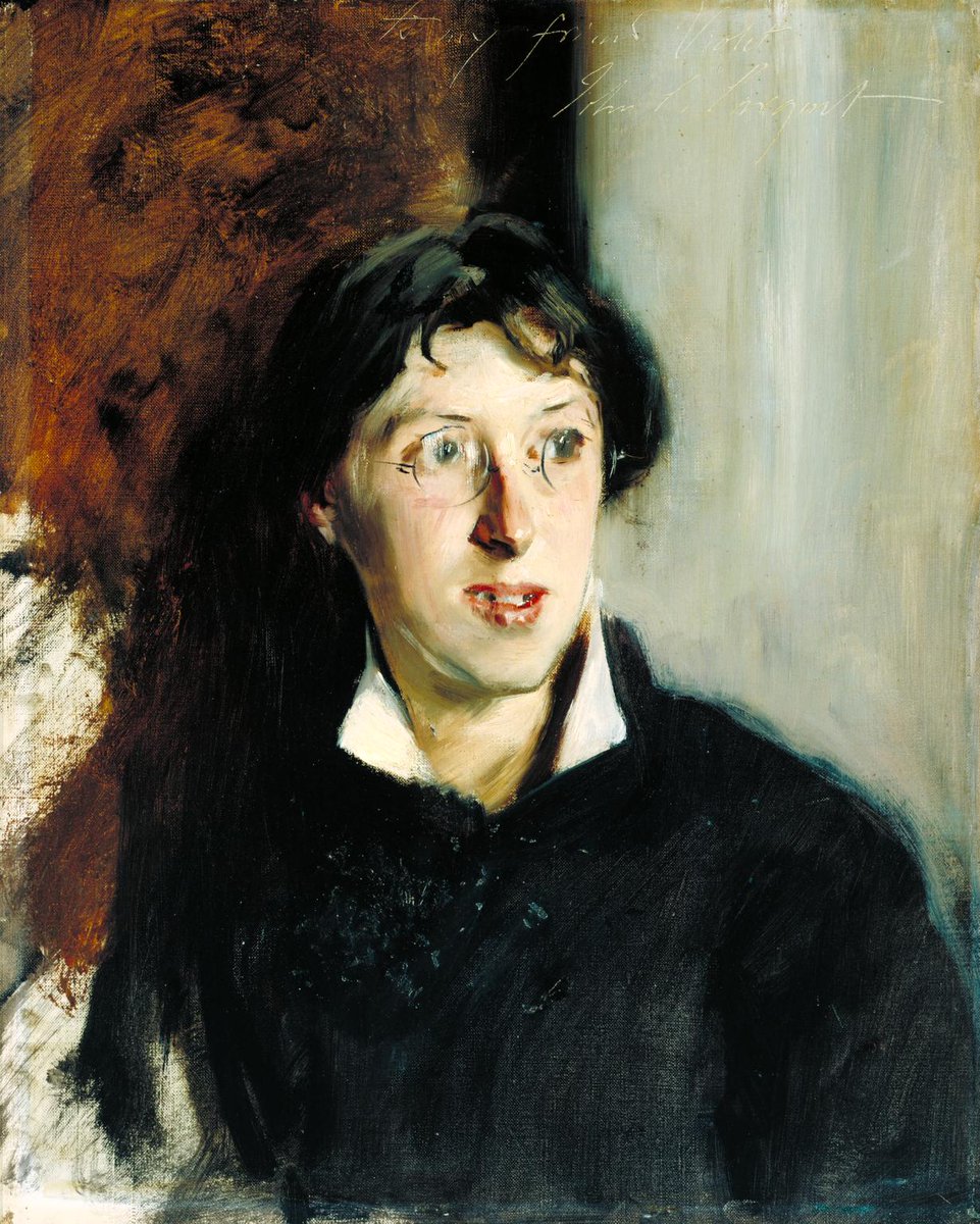 queerartbot's tweet photo. John Singer Sargent - Vernon Lee (1881) https://t.co/2ovAlKuxh5
