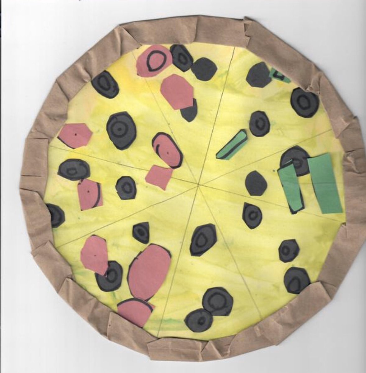 hooper_teacher's tweet photo. Fraction pizzas was the lesson I gave my 2nd/3rd grade @APE_Sailors last week for art. Look how many came hot and fresh out of the oven! Proud of the work these kids are putting in. 🍕 @Fahmikhan @FortBendISD #distancelearning #mathandart #fbisdarted #steam https://t.co/EjMsKuDGOk