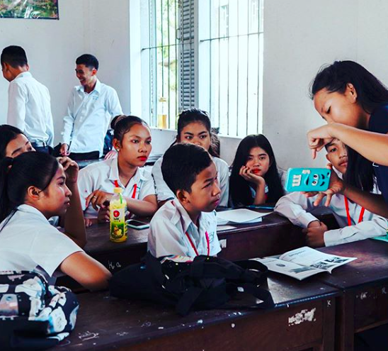 Data is power! Liger senior Sreynith conveyed this message to government school students in Phnom Penh recently as she ran them through her data collection workshop, a key part of her Senior Impact Project. #WomenInSTEM  #STEMeducation #PBL