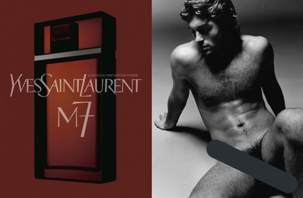 Yves Saint Laurent 'M7 Fragrance', 2002. Inspired by the famous black and white photographs of Yves Saint Laurent himself.