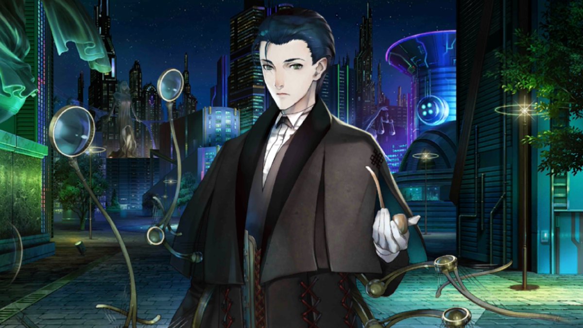 [LB5] Sherlock questions Tamamovich about his real intentions. It is obvious that she doesn't really have a camp. Holmes mentions that the conditions for Grand Servants were presents in Atlantis and Olympus due to the presence of Tama. Holmes then says "You are a Beast."!