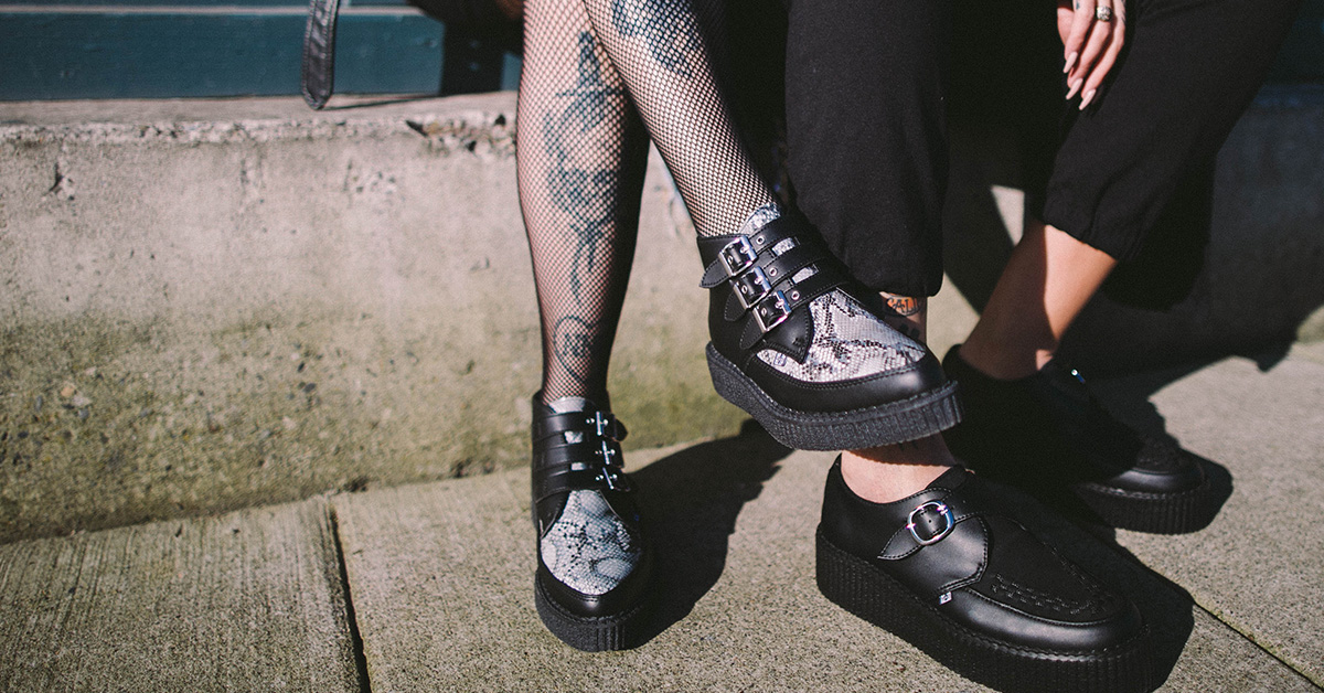 Midnight Blue Velvet Viva Low Sole Vegan Creepers – T.U.K.