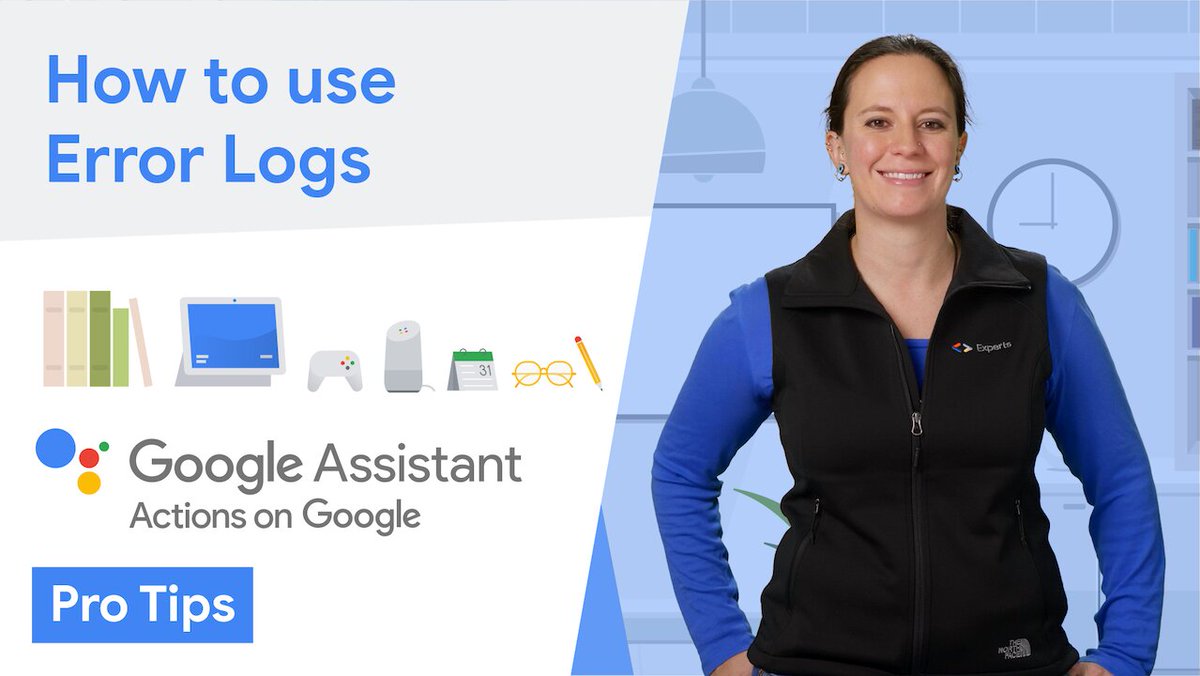assistantdevs's tweet photo. 🎥 #AoGProTips: Error Logs 🎥
In today's episode of AoG ProTips, @ToniCorinne explores how to use StackDriver error logs to debug and improve the quality of your Actions.
Watch the video → https://t.co/jxhAk1j5Ua https://t.co/ieawgr68Rd