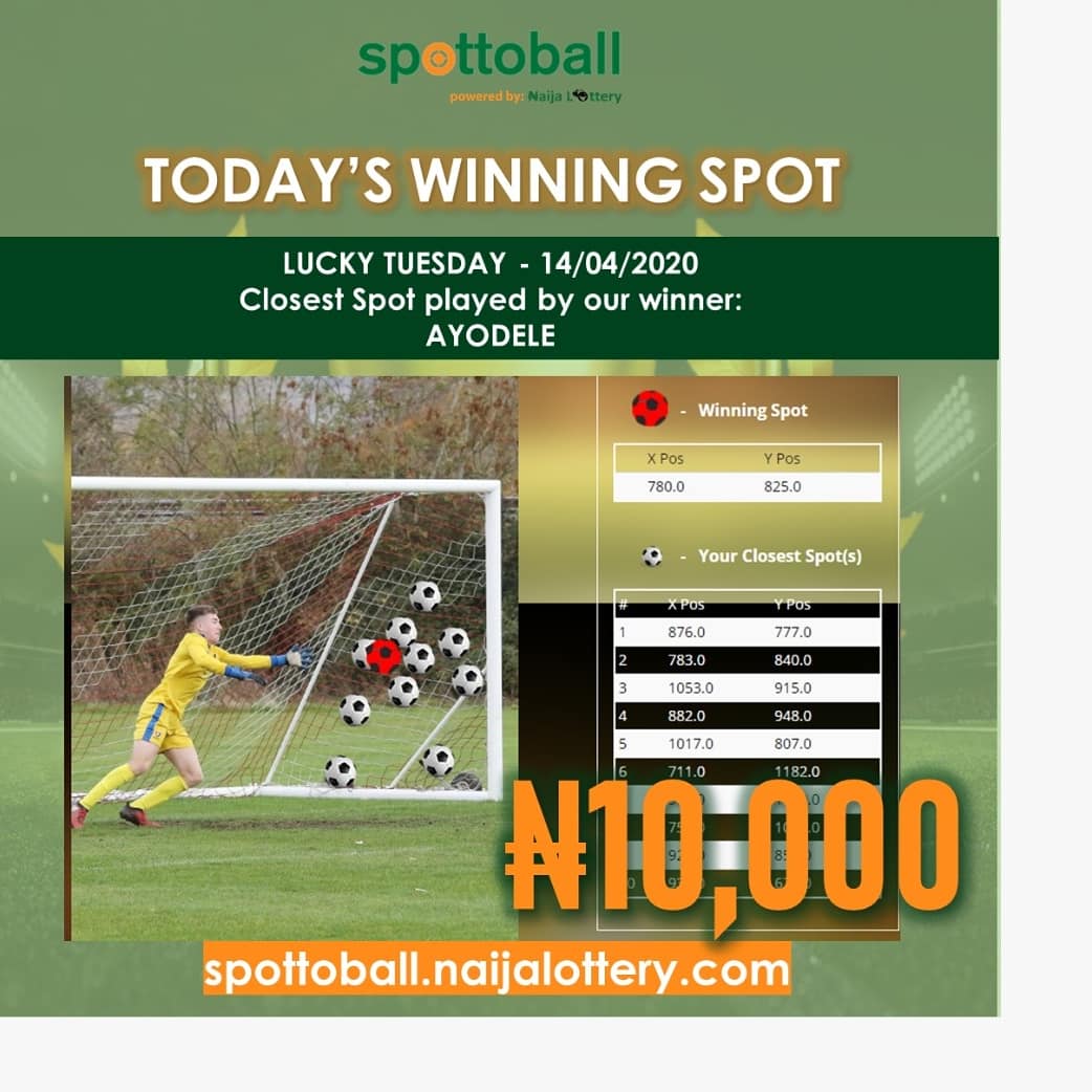 NaijaLottery's tweet photo. And we have the winners for the Lucky Tuesday game!
You to can be a winner with just N100.
Visit https://t.co/qKdvOSqfve to start winning.
#NaijaLottery #SpottoBall #SportsLottery #LuckyTuesday https://t.co/1G4EV07gdL