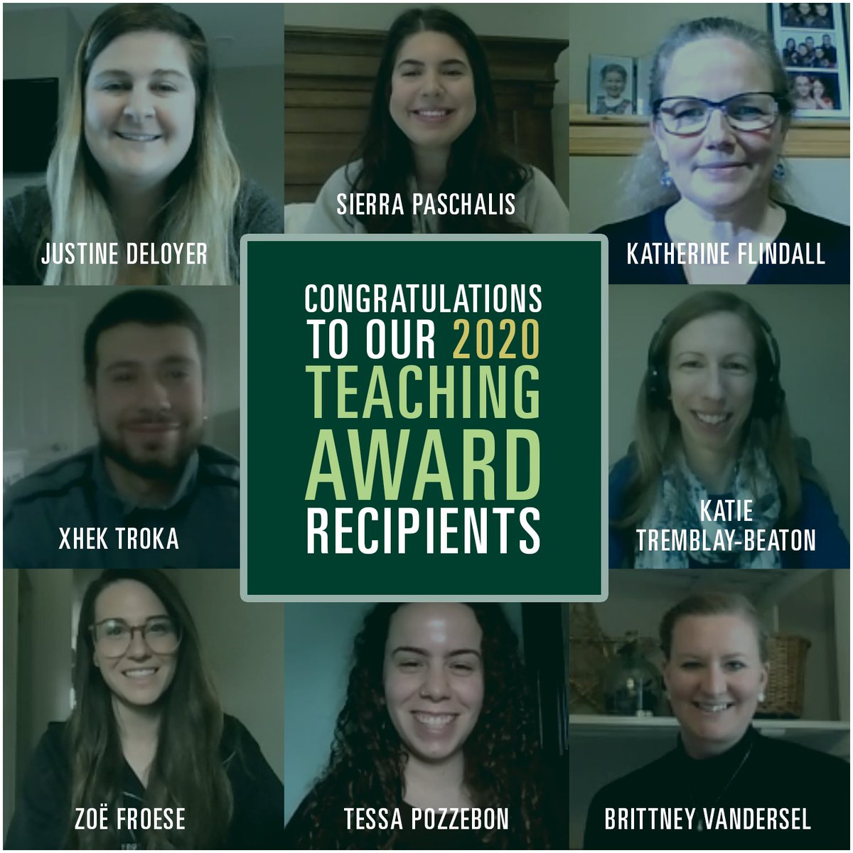 TrentUSoE's tweet photo. Today we celebrated our Annual #TeachingAwards virtually, for @TrentUSoE faculty &amp; Teacher Candidates. Joined by 185 staff, faculty &amp; students, we honoured these passionate educators! Congratulations to you all! #teaching #awards @TrentUniversity (Not pictured Heather Moore) https://t.co/hKhCELstmu